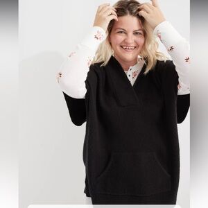 Aerie waffle sweater poncho